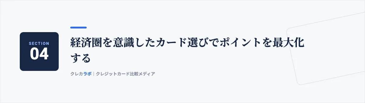経済圏を意識したカード選びでポイントを最大化する
